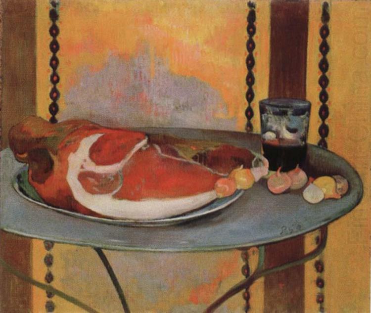 Style life with ham, Paul Gauguin